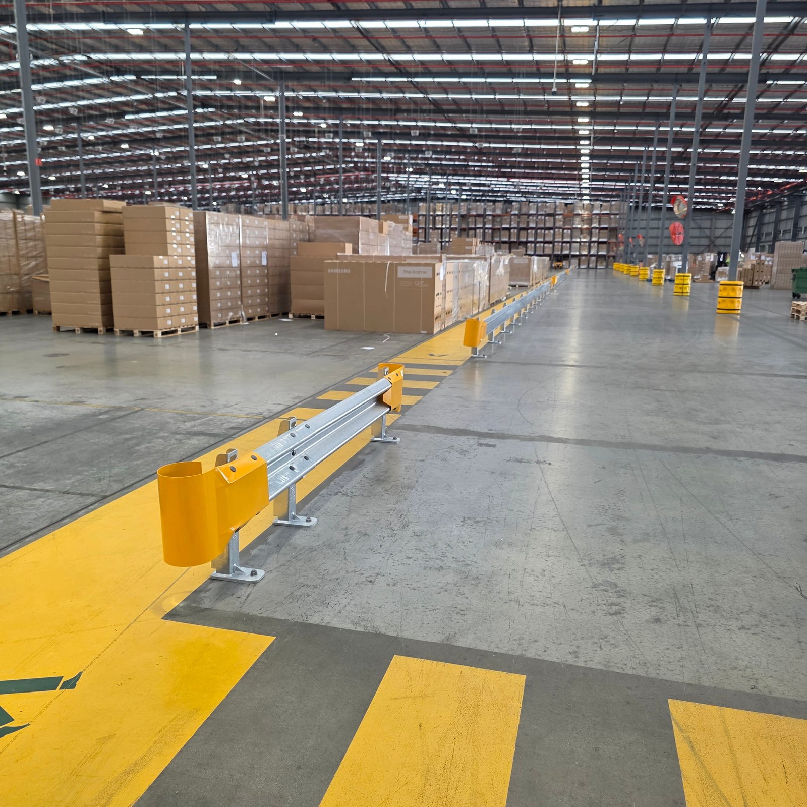 Pedestrian safety upgrades - Epoxy line marking and Armco rails